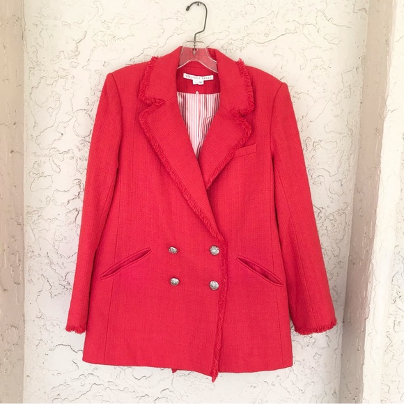 ✨Veronica Beard Nayeli Dickey Fringed Blazer, Sz12 - Picture 5 of 12